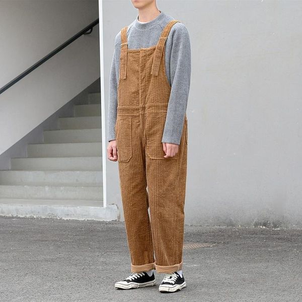 men's pants men retro corduroy overall suspenders trouser jumpsuit bib wide-leg c64, Black
men's pants men retro corduroy overall suspenders trouser jumpsuit bib wide-leg c64, Black