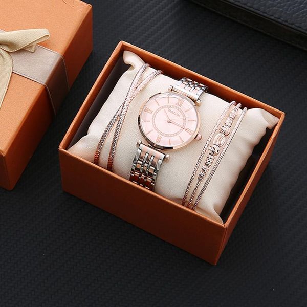 wristwatches 2021 3pcs gift set box watches for women fashion design women's bracelet clock ladies dress, Slivery;brown
wristwatches 2021 3pcs gift set box watches for women fashion design women's bracelet clock ladies dress, Slivery;brown