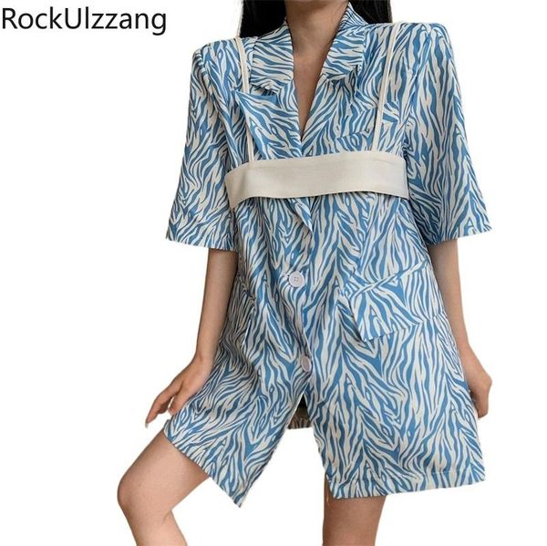 two piece set strap + button blazer suit summer korean office ladies long zebra striped elegant loose coat chaqueta overcoat women's su, White;black
two piece set strap + button blazer suit summer korean office ladies long zebra striped elegant loose coat chaqueta overcoat women's su, White;black