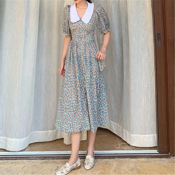2021women chiffon dress 2021 summer fashion female puff sleeve vintage floral print peter pan collar boho dress casual vestidos, Black;gray
2021women chiffon dress 2021 summer fashion female puff sleeve vintage floral print peter pan collar boho dress casual vestidos, Black;gray