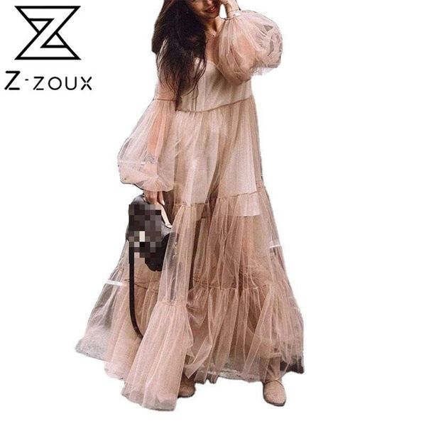 women dress perspective mesh maxi es v neck puff sleeve loose casual large hem plus size ladies es 210513, Black;gray
women dress perspective mesh maxi es v neck puff sleeve loose casual large hem plus size ladies es 210513, Black;gray