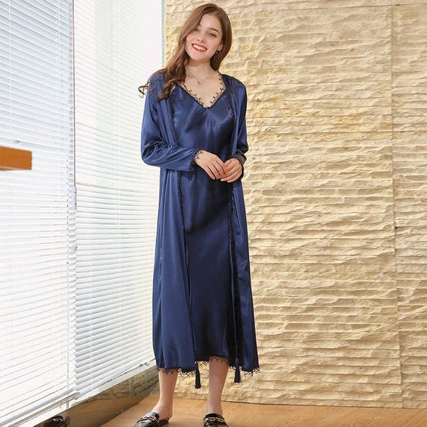 ice silk pajamas nightgown women's summer thin long sleeve long silk morning gown bathrobe summer home clothes can be worn outside 669, Black;red
ice silk pajamas nightgown women's summer thin long sleeve long silk morning gown bathrobe summer home clothes can be worn outside 669, Black;red