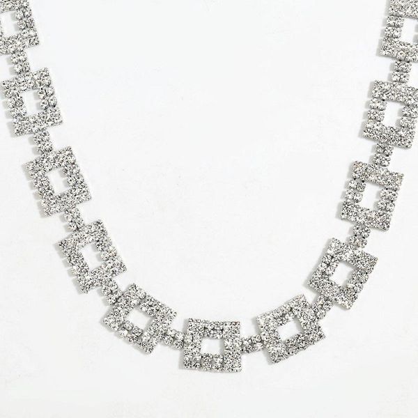 find me simple geometric alloy choker necklace multi-layer square rhinestone women's fashion jewelry accessories chokers, Golden;silver
find me simple geometric alloy choker necklace multi-layer square rhinestone women's fashion jewelry accessories chokers, Golden;silver