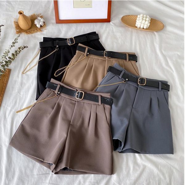 women's shorts casual comfortable elegant wild with belt women autumn winter slim wide leg a-line short femme clothing ropa mujer, White;black
women's shorts casual comfortable elegant wild with belt women autumn winter slim wide leg a-line short femme clothing ropa mujer, White;black