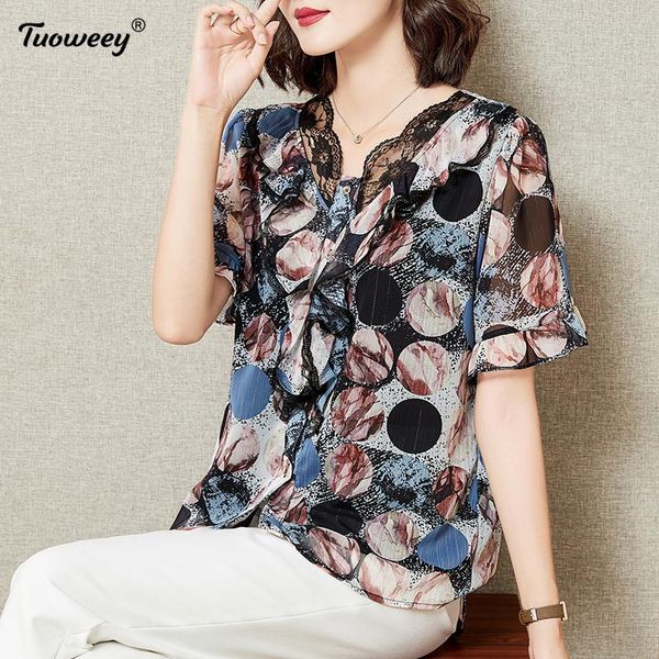 women's blouses & shirts 2021 fashion v-neck women blouse shirt short sleeve printing clothing plus size ol feminine blusas, White
women's blouses & shirts 2021 fashion v-neck women blouse shirt short sleeve printing clothing plus size ol feminine blusas, White