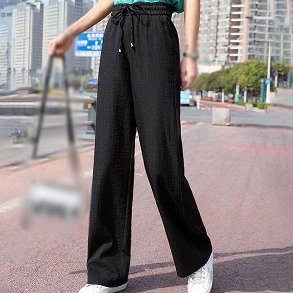 wide-leg straight pants women drawstring high waist long korean loose casual plus size trouser women's & capris, Black;white
wide-leg straight pants women drawstring high waist long korean loose casual plus size trouser women's & capris, Black;white