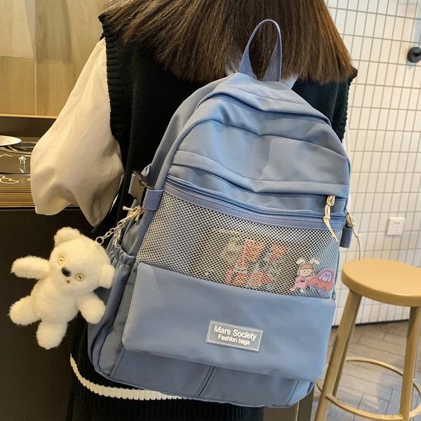 backpack menghuo est nylon net backpacks for women preppy style girls school bags fashion shoulder travel female mochilas