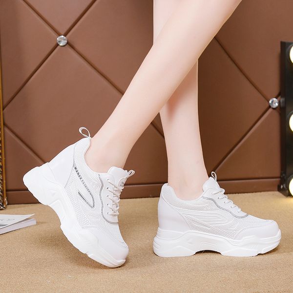 Women Chunky Sneakers Fashion Platform Sneakers Ladies Brand Wedges Casual Shoes For Woman Mesh Sports White Shoes 10cm, White silver
Women Chunky Sneakers Fashion Platform Sneakers Ladies Brand Wedges Casual Shoes For Woman Mesh Sports White Shoes 10cm, White silver