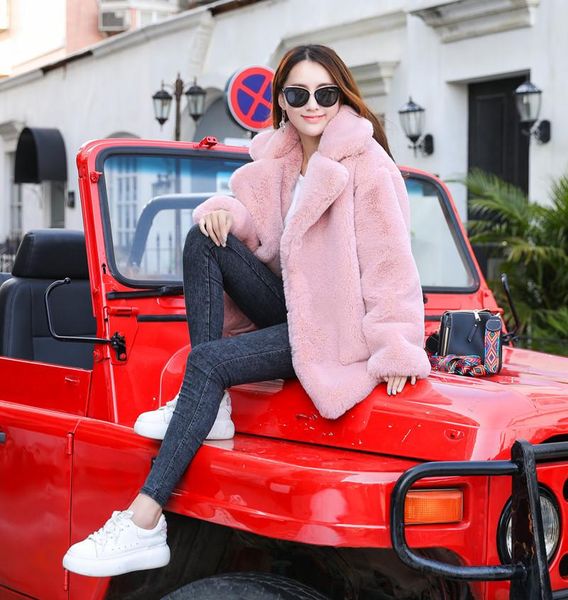 women's fur & faux 2021 winter korean suit collar imitation grass coat jackets warm casual female big size coats m729, Black
women's fur & faux 2021 winter korean suit collar imitation grass coat jackets warm casual female big size coats m729, Black