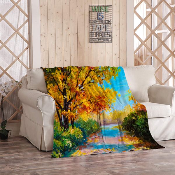 oil painting blanket,art landscape oil painting suburban park with golden leaves in autumn, used for sofa, bedroom, office 
oil painting blanket,art landscape oil painting suburban park with golden leaves in autumn, used for sofa, bedroom, office