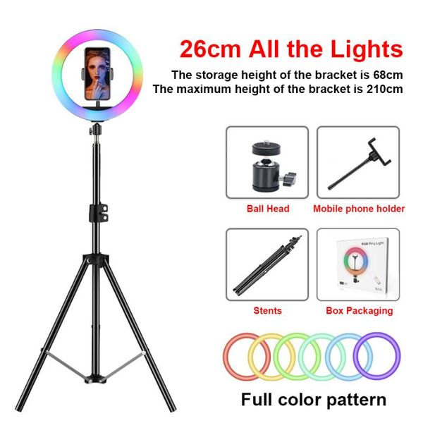 inch rgb circle fill light selfie ring colorful lamp with tripod stand dimmable neon sign for youtuber tik tok live flash heads
inch rgb circle fill light selfie ring colorful lamp with tripod stand dimmable neon sign for youtuber tik tok live flash heads
