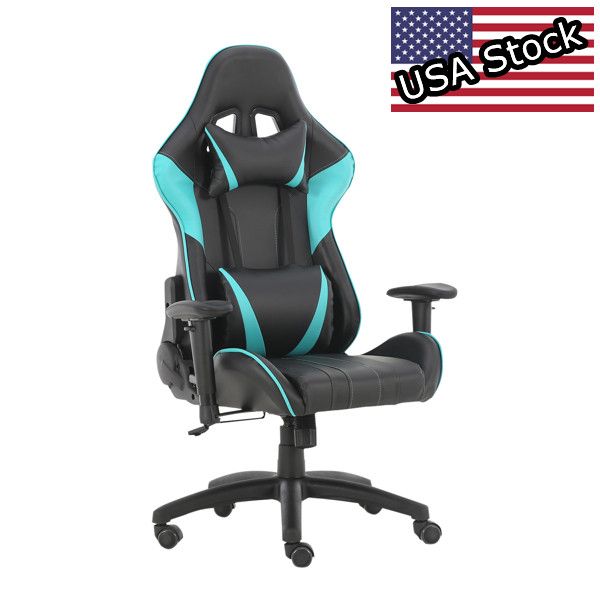 usa stock gaming chairs office swivel chairs with headrest and lumbar pillow blue-a
usa stock gaming chairs office swivel chairs with headrest and lumbar pillow blue-a