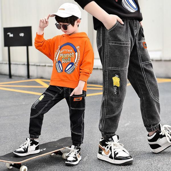 print boy's denim pants new spring and autumn children's clothing 0-13 years old elastic waist loose kids clothes boys trousers, Blue
print boy's denim pants new spring and autumn children's clothing 0-13 years old elastic waist loose kids clothes boys trousers, Blue