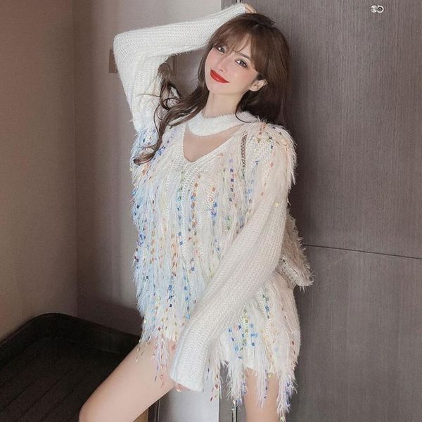 provide benefits for new jersey turtleneck sweaters, colorful feather tassels, clown and loose coats in autumn, White;black
provide benefits for new jersey turtleneck sweaters, colorful feather tassels, clown and loose coats in autumn, White;black