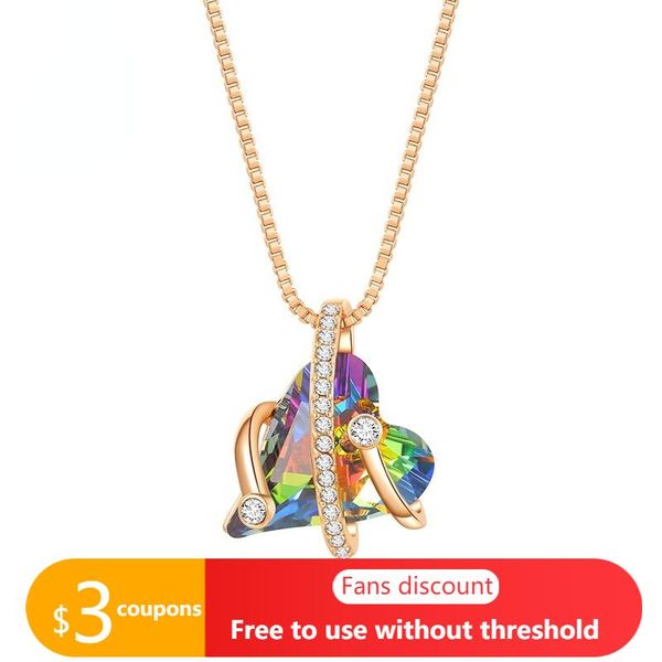 pendant necklaces agata 2021 aurora love necklace design fashion electroplating gold inlaid dazzling crystal heart female, Silver
pendant necklaces agata 2021 aurora love necklace design fashion electroplating gold inlaid dazzling crystal heart female, Silver
