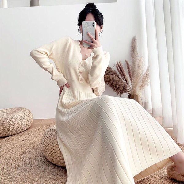casual dresses women's spring knitted dress 2021 autumn and winter waist long sleeve bottoming mid-length over-the-knee sweater, Black;gray
casual dresses women's spring knitted dress 2021 autumn and winter waist long sleeve bottoming mid-length over-the-knee sweater, Black;gray
