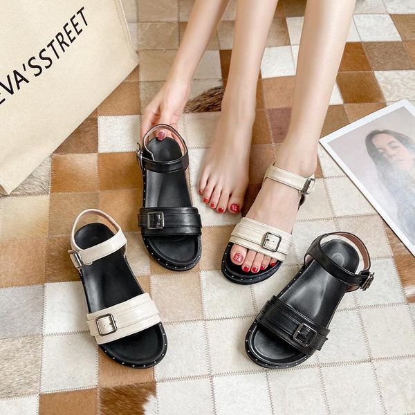 vintage square buckle belt open toe muffins sandals women creepers gladiator sandalias studs flats beach shoes big size43, Black
vintage square buckle belt open toe muffins sandals women creepers gladiator sandalias studs flats beach shoes big size43, Black