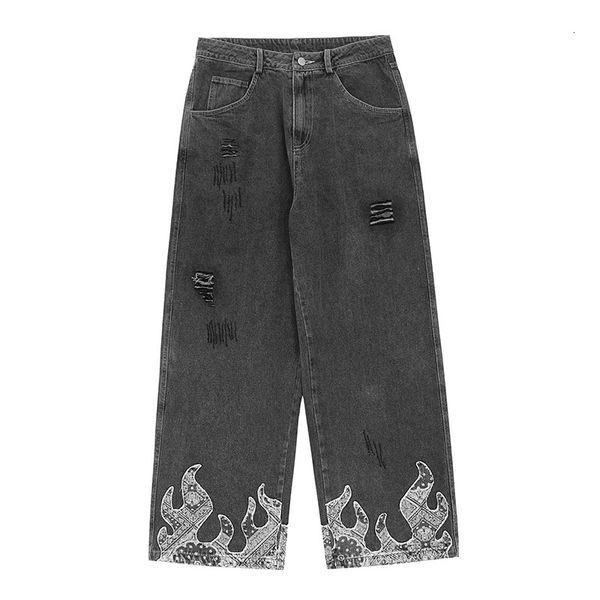 men's jeans homens vintage buraco jeans remendo chama bordado calças de perna reta angustiada moda baggy jean high street punk denim yi, Blue
men's jeans homens vintage buraco jeans remendo chama bordado calças de perna reta angustiada moda baggy jean high street punk denim yi, Blue
