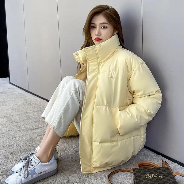 women's down & parkas winter jacket 2021 korean fashion loose thicken for women without cap stand-up collar casual female coat, Black
women's down & parkas winter jacket 2021 korean fashion loose thicken for women without cap stand-up collar casual female coat, Black