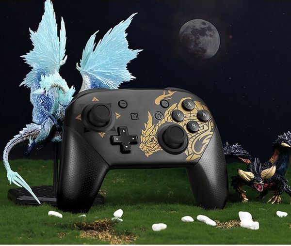 limited edition monster hunter game controllers bluetooth wireless switch pro gamepad joypad remote for nintend games console gamepads joyst