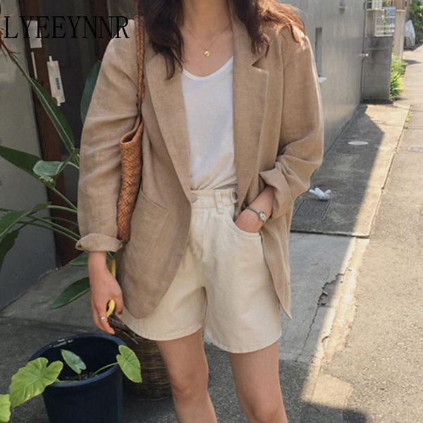 women's suits & blazers lyeeynnr korean chic cotton linen blazer women solid color notched collar long sleeve casual jackets single but, White;black
women's suits & blazers lyeeynnr korean chic cotton linen blazer women solid color notched collar long sleeve casual jackets single but, White;black