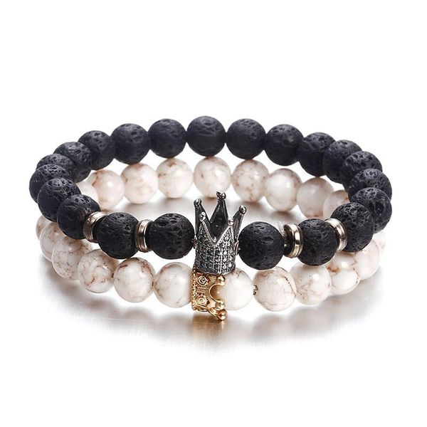fashion micro inlaid zircon crown bracelet volcanic stone acrylic beaded jewelry gift beaded, strands, Black
fashion micro inlaid zircon crown bracelet volcanic stone acrylic beaded jewelry gift beaded, strands, Black