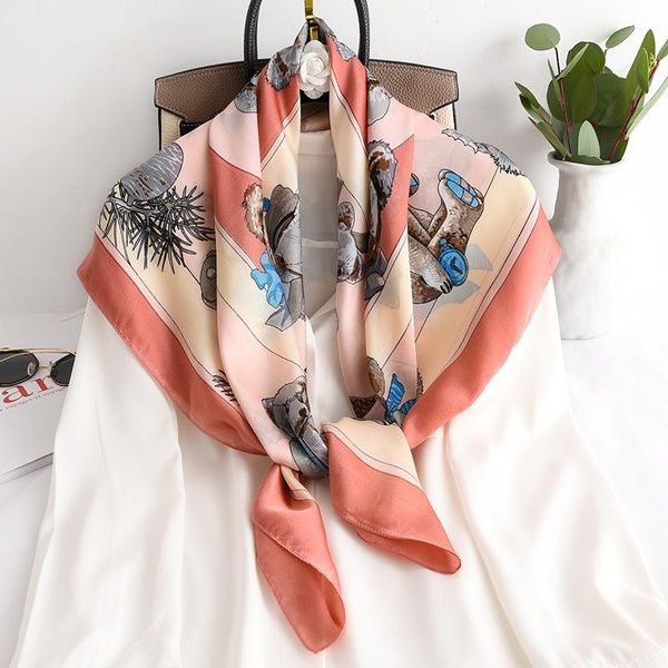 scarves 2021 cartoon scarf square silk hijab shawls and wraps design foulard female neckerchief bandana spring summer, Blue;gray
scarves 2021 cartoon scarf square silk hijab shawls and wraps design foulard female neckerchief bandana spring summer, Blue;gray