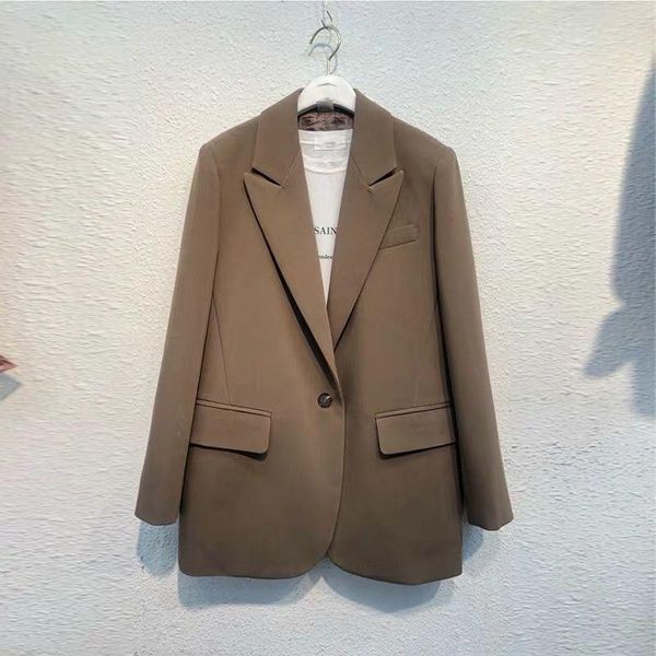 women's clothing 2021 spring and autumn jacket suit loose one button casual small female coat suits & blazers, White;black
women's clothing 2021 spring and autumn jacket suit loose one button casual small female coat suits & blazers, White;black