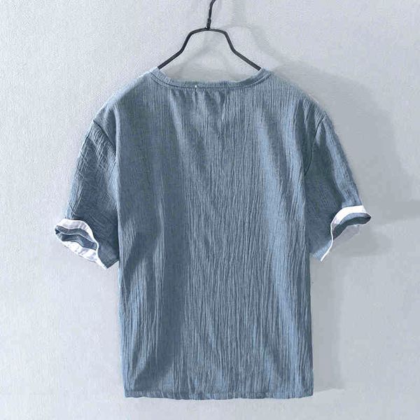 2021 summer style short sleeve linen and cotton fashion shirt casual o-neck t-shirt for solid men t shirts male chemise kzg8, White
2021 summer style short sleeve linen and cotton fashion shirt casual o-neck t-shirt for solid men t shirts male chemise kzg8, White