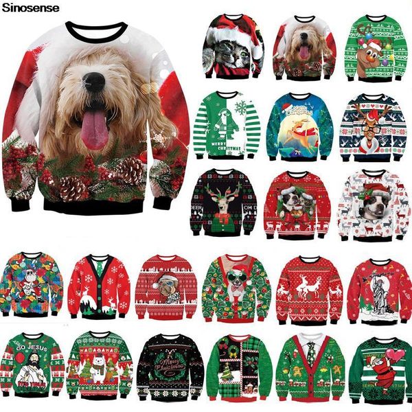 men's sweaters men women christmas sweater 3d funny dog printed autumn crew neck ugly sweatshirt pullover holiday party xmas jumpers, White;black
men's sweaters men women christmas sweater 3d funny dog printed autumn crew neck ugly sweatshirt pullover holiday party xmas jumpers, White;black