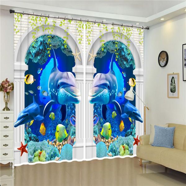 curtain & drapes customize size 3d dolphin fish seabed seaweed home child bedroom decoration blackout curtains include 2panels
curtain & drapes customize size 3d dolphin fish seabed seaweed home child bedroom decoration blackout curtains include 2panels