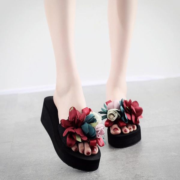 slippers summer woman shoes women flower sandals slipper indoor outdoor slip-on open toe wedges heels causal slides, Black
slippers summer woman shoes women flower sandals slipper indoor outdoor slip-on open toe wedges heels causal slides, Black