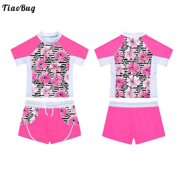 one-pieces tiaobug summer 2pcs kids girls flower print swimsuit round neck short sleeves and boyshorts swimwear beach bathing pool suit, Black
one-pieces tiaobug summer 2pcs kids girls flower print swimsuit round neck short sleeves and boyshorts swimwear beach bathing pool suit, Black