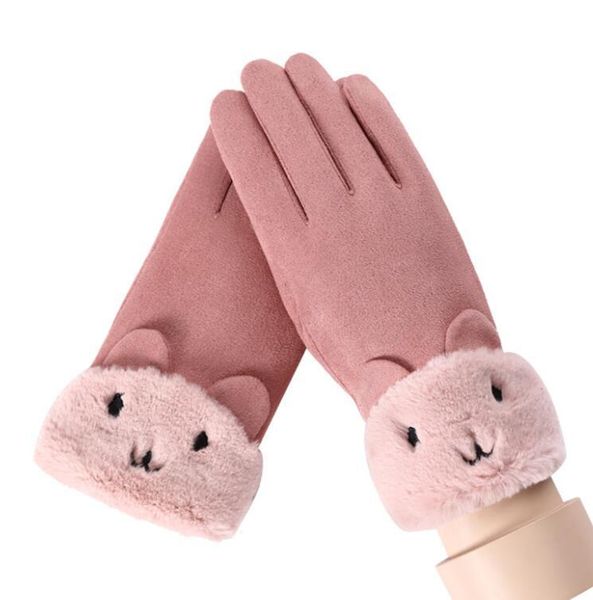 five fingers gloves womens cute winter warm thicken plus thickened outdoor cycling, Blue;gray
five fingers gloves womens cute winter warm thicken plus thickened outdoor cycling, Blue;gray