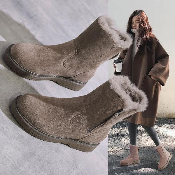 boots winter all-matching wool fleece lined thermal ankle snow for women korean concise solid style, Black
boots winter all-matching wool fleece lined thermal ankle snow for women korean concise solid style, Black