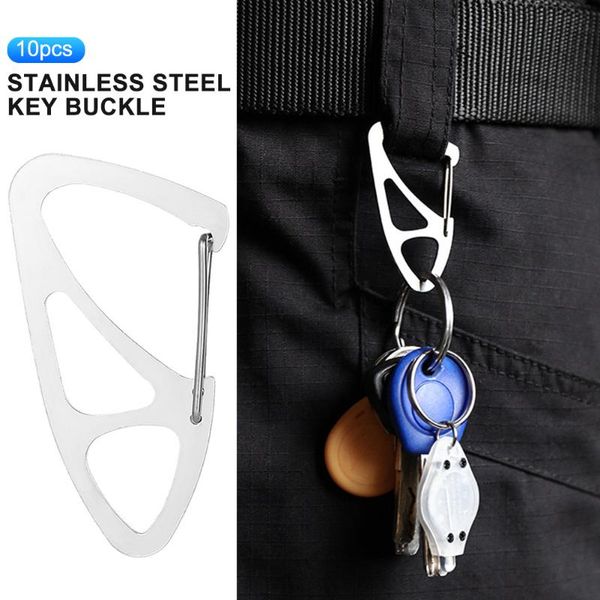 10pcs stainless steel carabiner keychain waist camping hanging belt buckles keyring clip outdoor tools cords, slings and webbing
10pcs stainless steel carabiner keychain waist camping hanging belt buckles keyring clip outdoor tools cords, slings and webbing