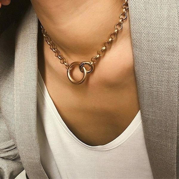 personalized jewelry concise punk geometric ring clavicle thick chain necklace choker for men women neck accessories chokers, Golden;silver
personalized jewelry concise punk geometric ring clavicle thick chain necklace choker for men women neck accessories chokers, Golden;silver