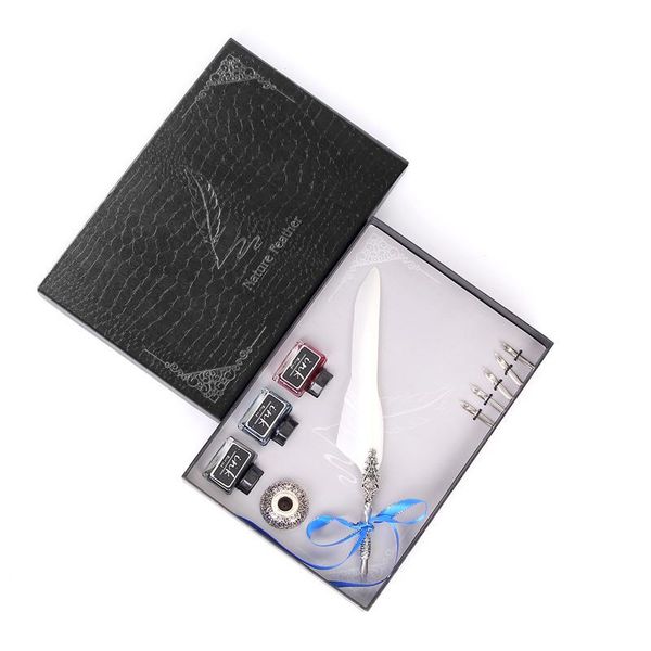 fountain pens simple black gift box feather pen christmas personality birthday student teacher europe and america stationery set
fountain pens simple black gift box feather pen christmas personality birthday student teacher europe and america stationery set
