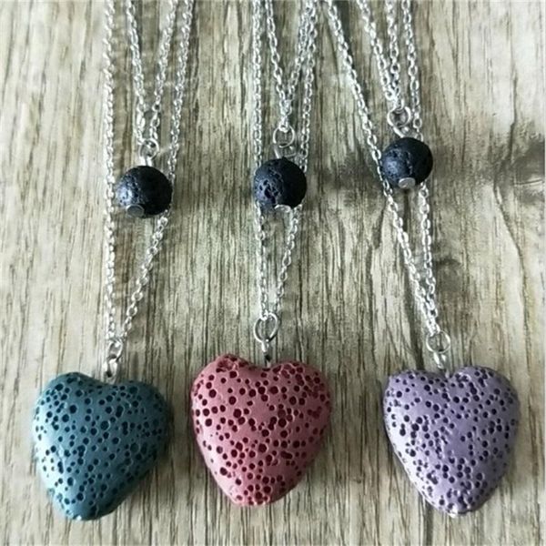 pendant necklaces 12 colorful heart lava stone essential oil diffuser necklace double layers jewelry multilayer rock, Silver
pendant necklaces 12 colorful heart lava stone essential oil diffuser necklace double layers jewelry multilayer rock, Silver