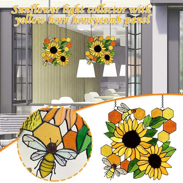 decorative objects & figurines hanging ornament bee/ sunflower pattern pendants home tools crafts for window door wall
decorative objects & figurines hanging ornament bee/ sunflower pattern pendants home tools crafts for window door wall