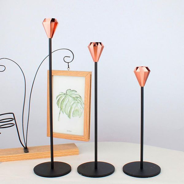 candle holders diamond cutting process metal holder simple golden wedding decoration bar party living room home
candle holders diamond cutting process metal holder simple golden wedding decoration bar party living room home