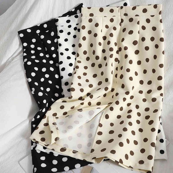 summer elegant women's polka dot midi skirt high waist split one step female korean clothing 210514, Black
summer elegant women's polka dot midi skirt high waist split one step female korean clothing 210514, Black