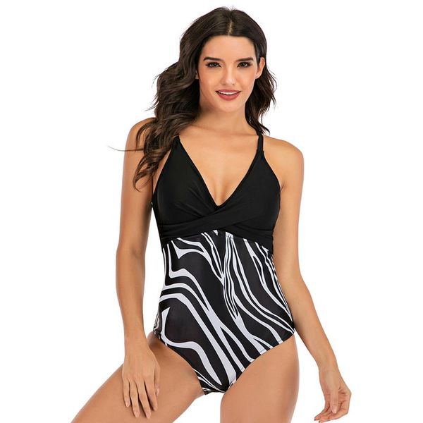 ripple printed women's one piece swimsuits plunge v neck front cross tummy control monokini 3xl big size swimwear beachwear one-piece s
ripple printed women's one piece swimsuits plunge v neck front cross tummy control monokini 3xl big size swimwear beachwear one-piece s