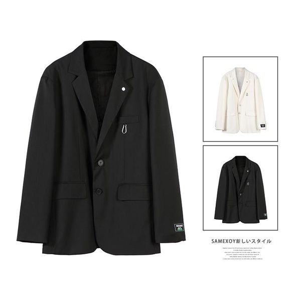 men's suits & blazers mens white for korean fashion trends streetwear 2021 arrival suit jacket loose black dress coats male clothing, White;black
men's suits & blazers mens white for korean fashion trends streetwear 2021 arrival suit jacket loose black dress coats male clothing, White;black