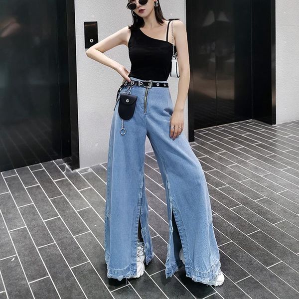 women's jeans 2021 summer fashion casual patchwork solid zipper loose high waist wide leg long denim pants women u422, Blue
women's jeans 2021 summer fashion casual patchwork solid zipper loose high waist wide leg long denim pants women u422, Blue