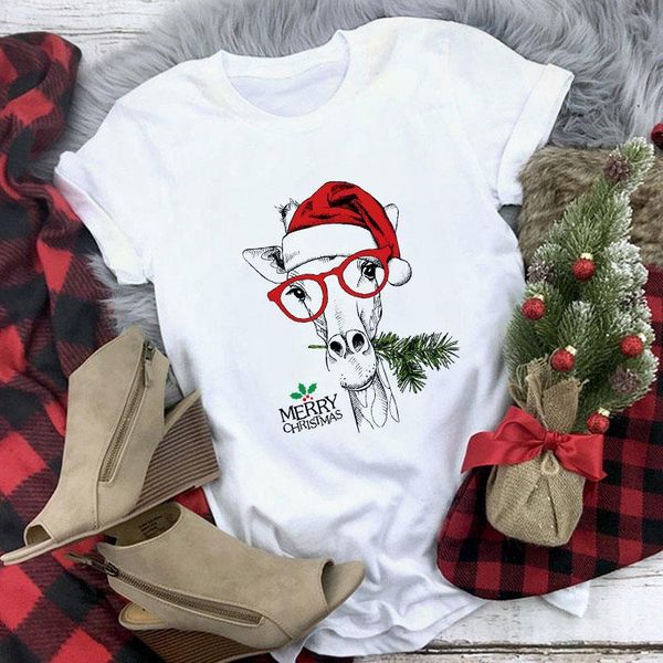 women's t-shirt fixsys fuuny giraffee animals print women merry christmas casual cotton tshirt fashion graphics short sleeve, White
women's t-shirt fixsys fuuny giraffee animals print women merry christmas casual cotton tshirt fashion graphics short sleeve, White
