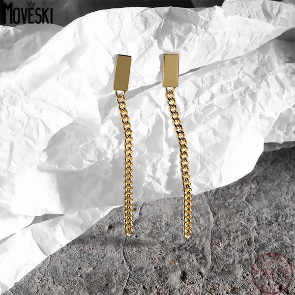 stud moveski 925 sterling silver simple temperament long chain earrings women retro elegant fashion french ear jewelry, Golden;silver
stud moveski 925 sterling silver simple temperament long chain earrings women retro elegant fashion french ear jewelry, Golden;silver