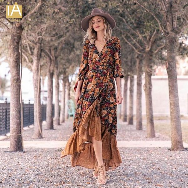 casual dresses women winter ruffle a line print dress autumn long sleeve collar floral slim female boho party vestidos, Black;gray
casual dresses women winter ruffle a line print dress autumn long sleeve collar floral slim female boho party vestidos, Black;gray