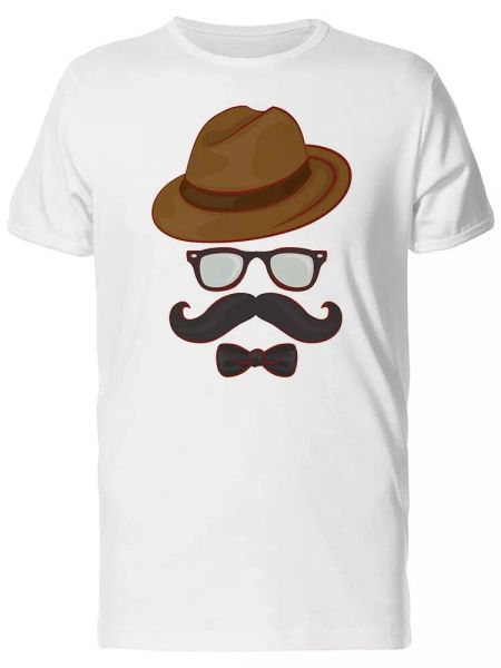 Set Of Hipster Accessories Men's Tee -Image by Shutterstock, White;black
