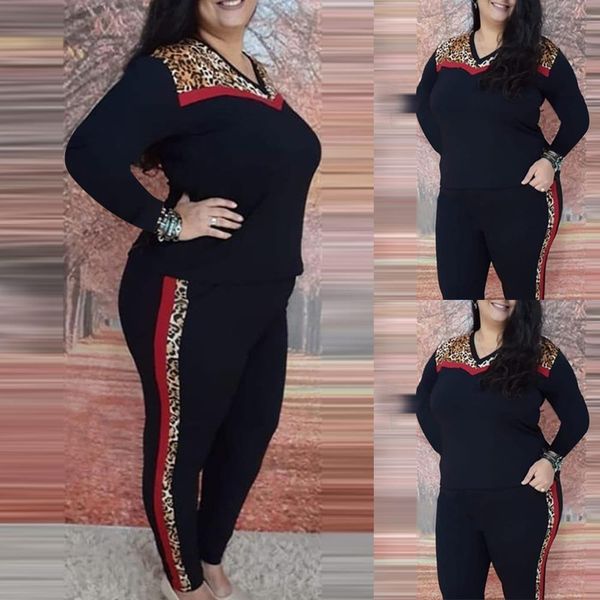 fall winter casual leopard print women tracksuits patchwork fashion skinny two piece set and sweatsuit outfit plus size d30, Gray
fall winter casual leopard print women tracksuits patchwork fashion skinny two piece set and sweatsuit outfit plus size d30, Gray